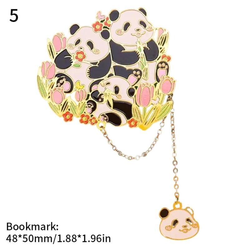 Creative Book Markers Metal Reading Bookmarks Panda Page Markers Lovely Bookmarks for Book Lovers
