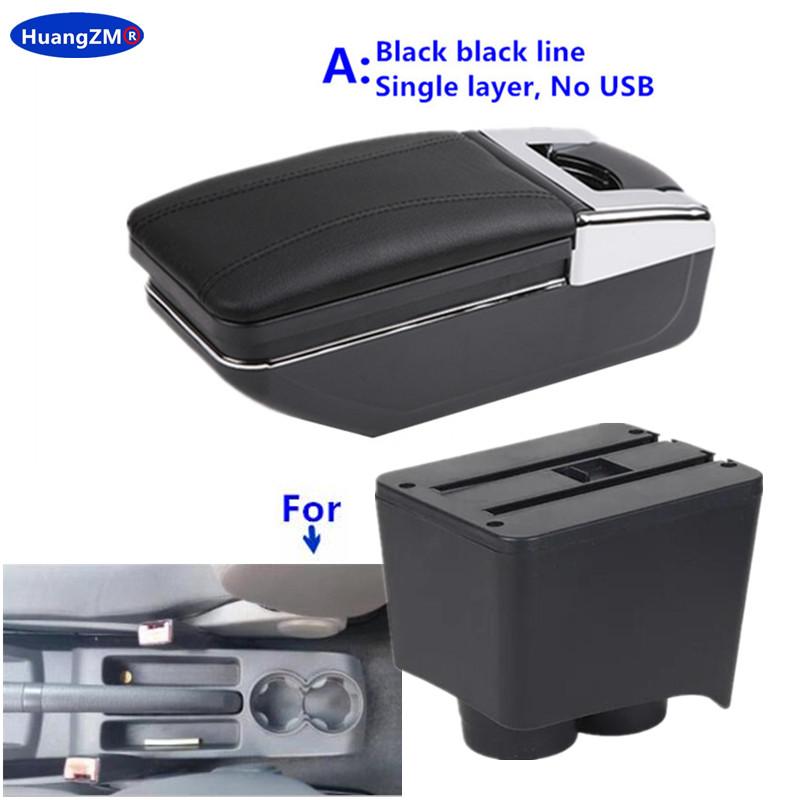 For Volkswagen Polo Armrest box Polo 9N 3 Mk4 Car Armrest box 2002-2009  Interior Retrofit Storage box car accessories