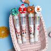 10 Colors Christmas Ballpoint Pen Cute Cartoon Santa Claus Elk Design Gift for Kids School Office Stationery