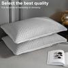 Padded Pillow Cover Solid Color Anti-Mite Pillow Protector Machine Washable Pillow Cover for Home Bedroom Travel Hotel Dormitory