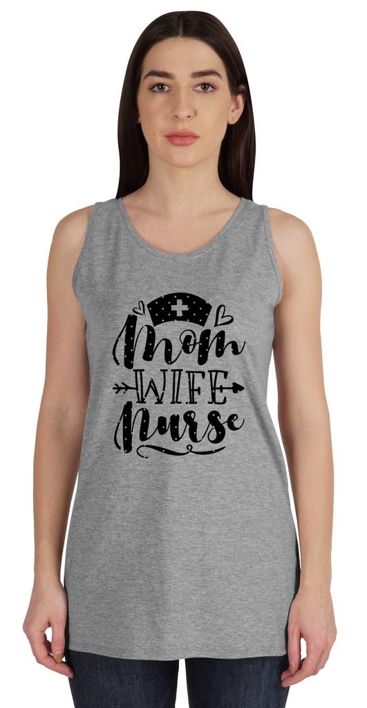 Inkmeso Mom Wife Nurse Sleeveless Tank Top T-shirt For Women Graphic Tee