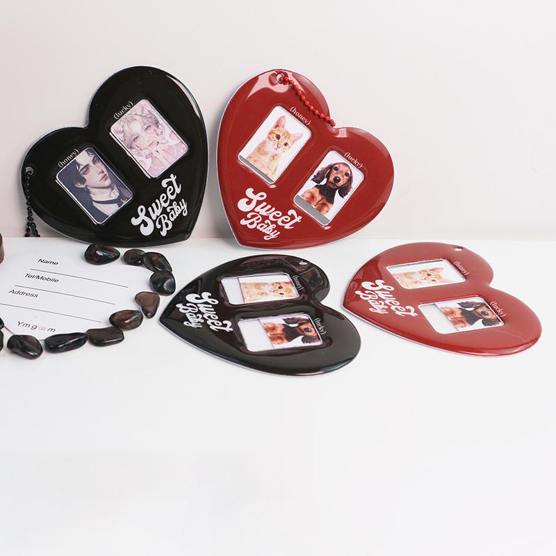 Подвеска для карточек Love Heart Idol, карман для фотографий, защитная пленка для фотокарточек