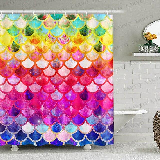 Современная занавеска для душа, модная блестящая занавеска для душа, полиэфирная ткань, водонепроницаемая занавеска для ванной, занавеска для перегородки ванной комнаты, 12 крючков