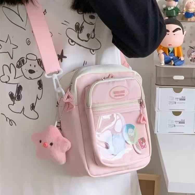 2025 осень новая прозрачная сумка-мессенджер повседневная простая студенческая модная сумка-боль сумка персонализированная сумка для мобильного телефона