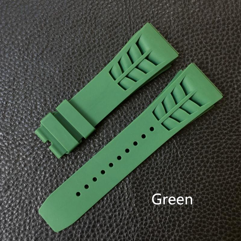 Красный, черный, зеленый, серый, оранжевый, желтый, белый, мягкий силиконовый резиновый ремешок для часов для часов Richard Watch Mille RM011 RM050, браслет с ремешком для экипажа