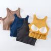 Women's Sleeveless Camisole with Integrated Bra Pads