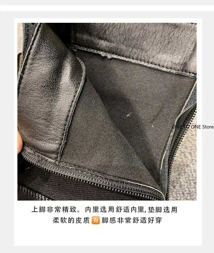 Женские ботильоны на толстой платформе и среднем каблуке, модная кожаная обувь для женщин, зима 2025, тренд, повседневная, готическая, челси, Botas Mujer