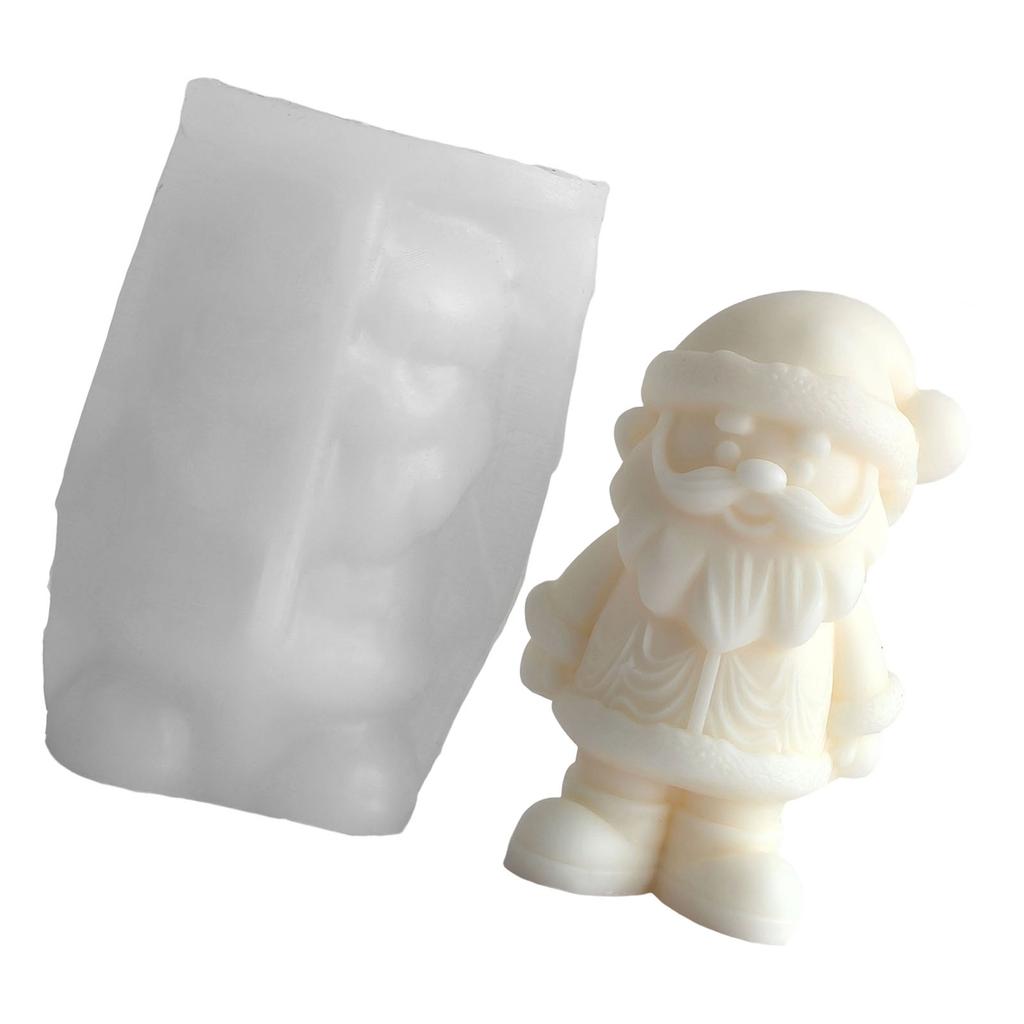 Santa Clause Candle Silicone Mold Multipurpose Silicone Mould for Making Candle Soap Holiday Decoration Epoxy Resin
