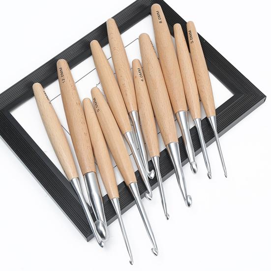 Крючок для вязания крючком Легкий эргономичный дизайн Спицы для ручного вязания Гладкая деревянная игла для вязания крючком Ручная работа