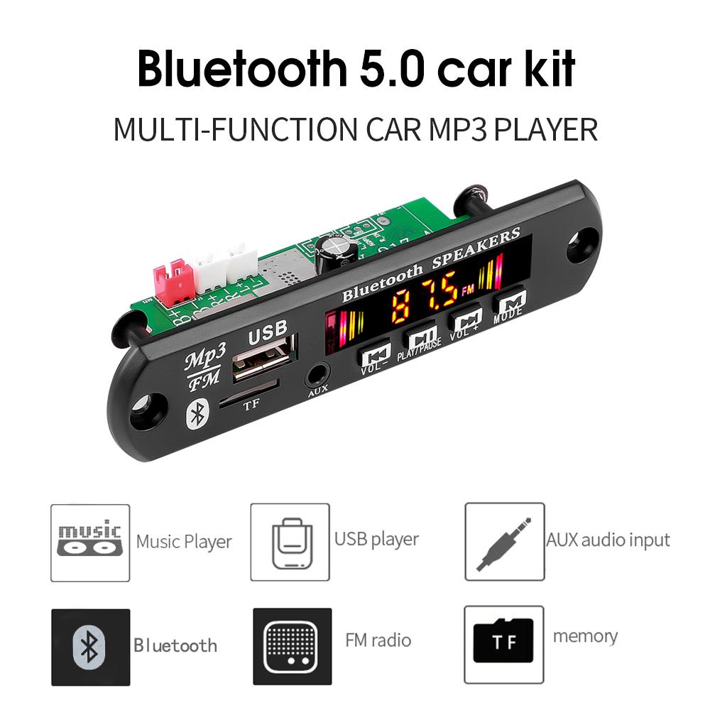 2*25 Вт усилитель DC 12 В Bluetooth 5.0 MP3 декодер плата беспроводной MP3 музыкальный плеер динамик поддержка аудио USB TF FM радио запись вызов модуль