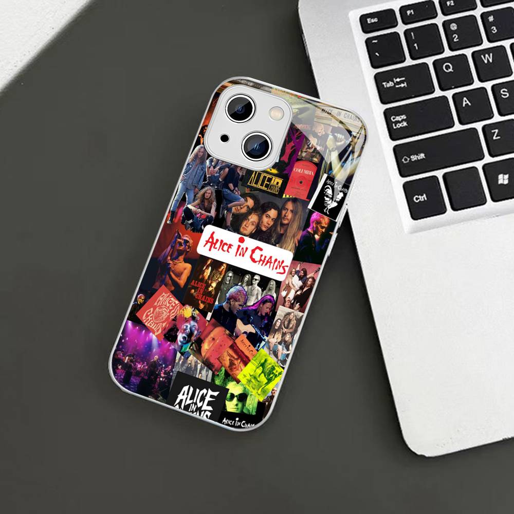Ретро Чехол-Браслет A-Alice In C-Chains Для IPhone 14 13 12 Mini 11 Pro XS Max X XR 14 Plus Закаленное Стекло