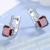 1pc European & American Style Square Cubic Zirconia Drop Earrings Women's Geometric Stud Earring, Suitable For Daily Wear