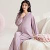 Shop Maternity with Nursing for Prenatal and Long Open Purple [select Tomorrow] Pajamas, Warm, Nursing, Spout, Postnatal, Sleeves, Front, Autumn,