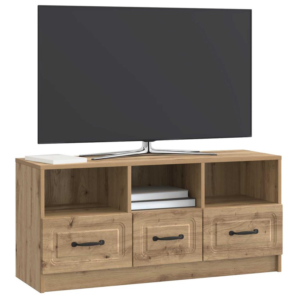 TV Cabinet in Artisan Oak Finish 102 x 34.5 x 47 cm Particleboard