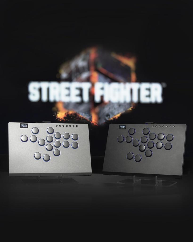 SIXSIR Leverless Arcade Stick Game Controller Large Slim Aluminum Alloy Template 16 Key Crystal Low Profile Switch Custom RGB Leverless Controller for