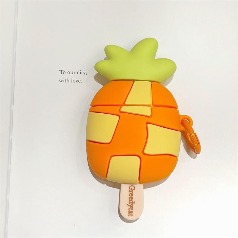 Pineapple popsicle for apple AirPods pro bluetooth wireless headset cover 1/1/1 generation silicone cute cartoon