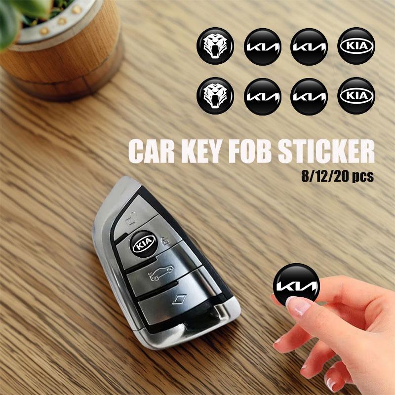 YNAZ6 8/12/20PCS Car Remote Control Key Badge Emblem Stickers Decorat Accessories For KIA Rio K5 K2 K3 Sportage Ceed Sorento Picanto