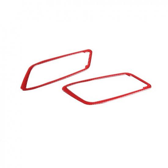 Красная накладка на рамку внутренней ручки двери из углеродного волокна для Toyota Supra A90 19-22