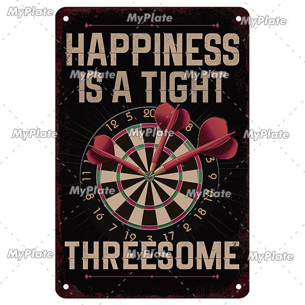 MyPlate Darts 180 Металлическая табличка Пивной бар Винтажная табличка Магазин Жестяная табличка Тарелка Настенный декор Для бара Клуба Художественная картина Постер Подарок