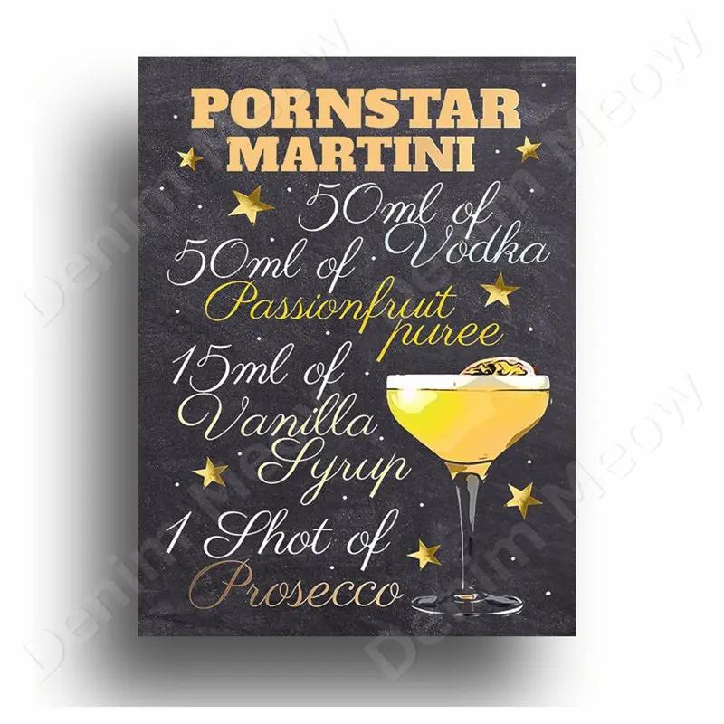 Old Cabun Vintage Metal Tin Sign, Purple Rain Cocktail Decorative Poster, Pisco Sour Mojito Retro Plaque, Bar, Home Wall Decor