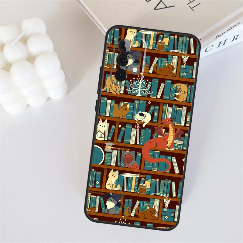 Library In Wonderland For Samsung Galaxy A53 A33 A55 A35 A15 A22 A32 A52 A54 A34 A14 A56 A36 A26 A16 A05 A06 Case