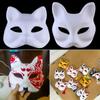 Hand Painted Fox Mask DIY Half Face Fun Paper Masks  Ballroom