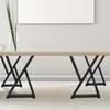 Z Shape Metal Table Legs Dining Table Legs 28"x18" Desk Legs Set of 2