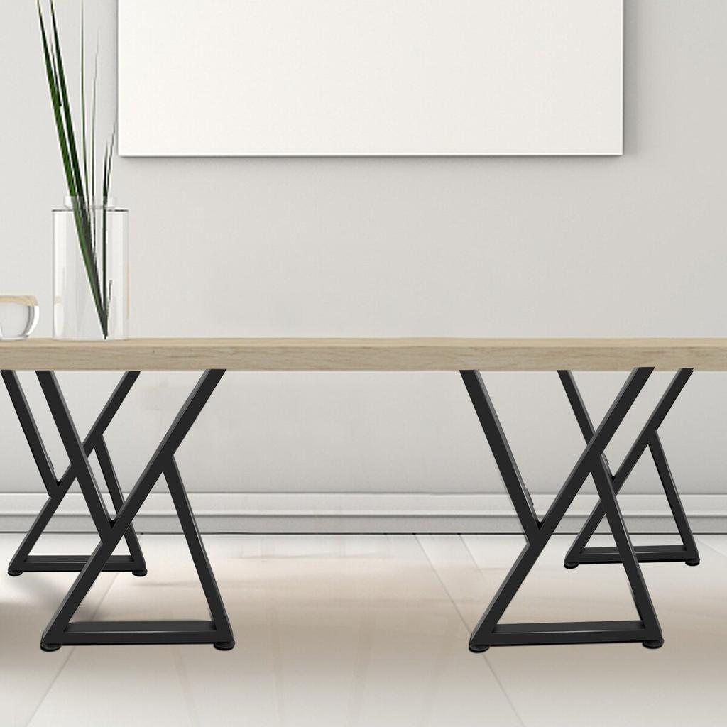 Z Shape Metal Table Legs Dining Table Legs 28"x18" Desk Legs Set of 2
