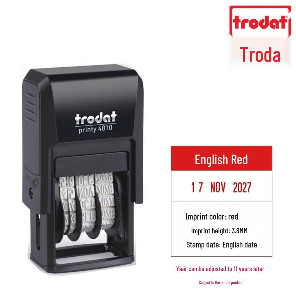 Самонаборный датер Trodat 4810, 3,8x20мм, Регулируемый, Даты на китайском и английском языках