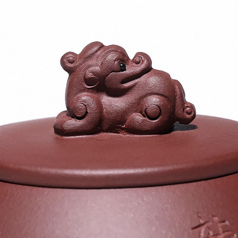 250 мл фиолетовый глиняный горшок Исин, оригинальный мой фиолетовый глиняный чайный горшок, камень печати дракона, ковш, горшок, известный мастер, чистый ручной чайник Гун Пао