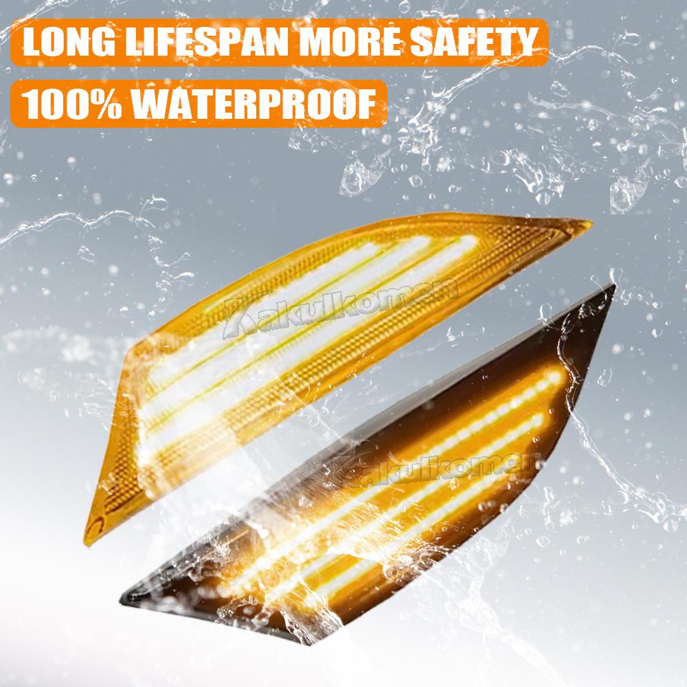 2PCS Dynamic LED Side Marker Flowing Turn Signal Light Sequential Blinker For Porsche 911 Carrera 991 Boxster 981 Cayman 982 GT2