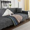 Four Seasons Universal Washed Cotton Quilted Embroidered Sofa Cushion Korean Simple Fabric Non-slip Sofa Cushion Towel