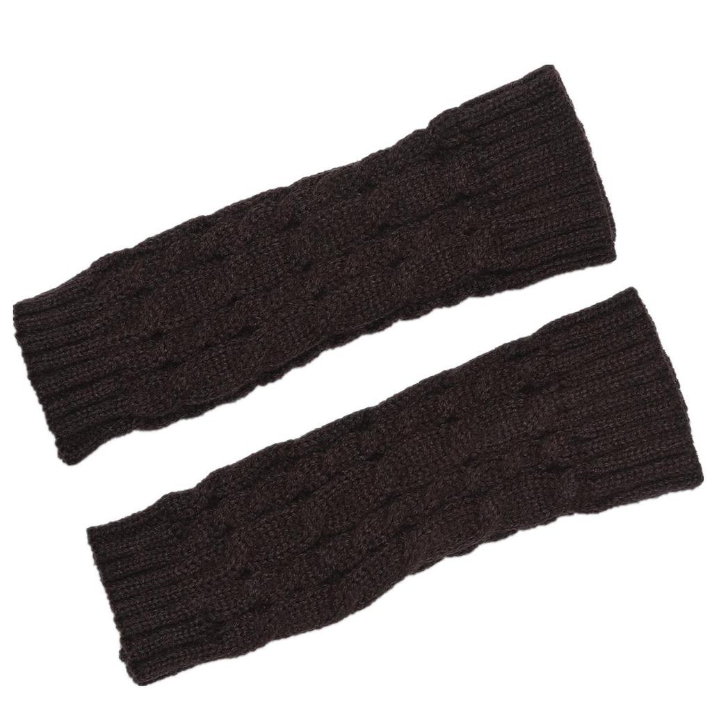 Осень и Зима Короткие Вязаные Перчатки без Пальцев Мужские и Женские Вязаные Теплые Рукава Половина Пальца EMA