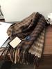 Осенне-зимний шарф Ab Color Matching Plaid Cashmere Warm Shawl Dual Purpose Scarf Tide