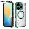 KEYSION Прозрачный магнитный чехол для TECNO Spark 10 Pro Мягкий силиконовый+ПК Сверхпрочный противоударный чехол для телефона для Spark 10 4G 10C