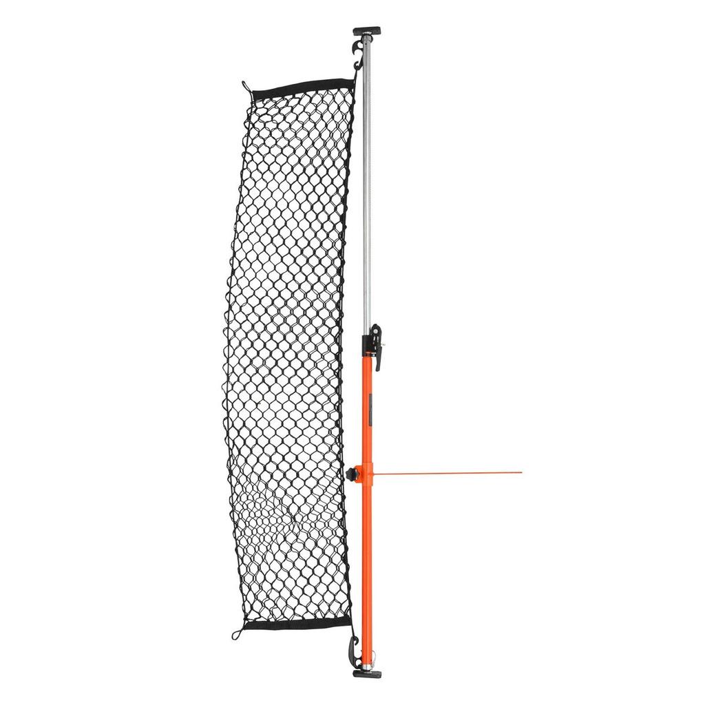 Cargo Bar, Ratcheting Cargo Bars Adjustable from 1016mm to 1854mm, Heavy-duty Steel Cargos Stabilizer with Storage Net & Divider Bar, Telescoping Load