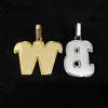 New Arrival Fish Tail Letter Pendant Hip Hop Necklace Gold Plated 5A Zircon Unisex Party