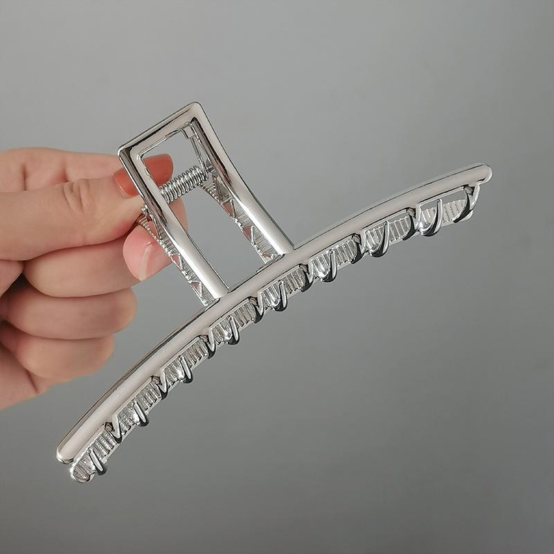 Большой зажим для волос, женский летний металлический коготь для волос, зажим в форме акулы, головной убор, заколка для волос, 14 см, большие шпильки для девочек, металлические аксессуары для волос, орнамент, заколки для волос