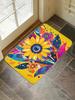 1 шт. Яркий коврик для кухни с цветочным узором, Нескользящий придверный коврик, Поп-дизайн, Коврик для ванной комнаты, Коврик для ванной, Ковер для дома, Раковина, Прачечная, Декорери