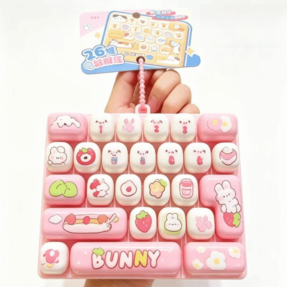 Creative Style Mini Keyboard Pendant 26 Key Keyboard Keychain Children Use
