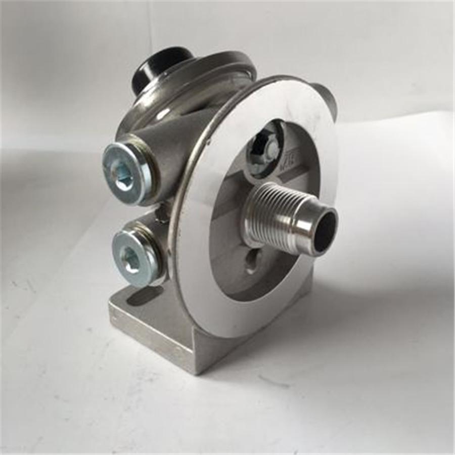 M16X1.5MM Diesel Fuel Filter Mounting Base Hand Priming Pump 1-14" Spin On Mount