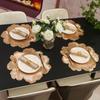 Non-slip Gilded Table Mat Lotus Cup Coasters Elegant Dining Place Mats For Party