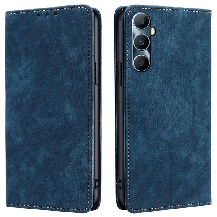 Для Realme C65 4G чехол-кошелек с блокировкой RFID, кожаный чехол с подставкой - черный