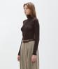 NOTIA Slim Turtle Neck T-Shirts - Brown