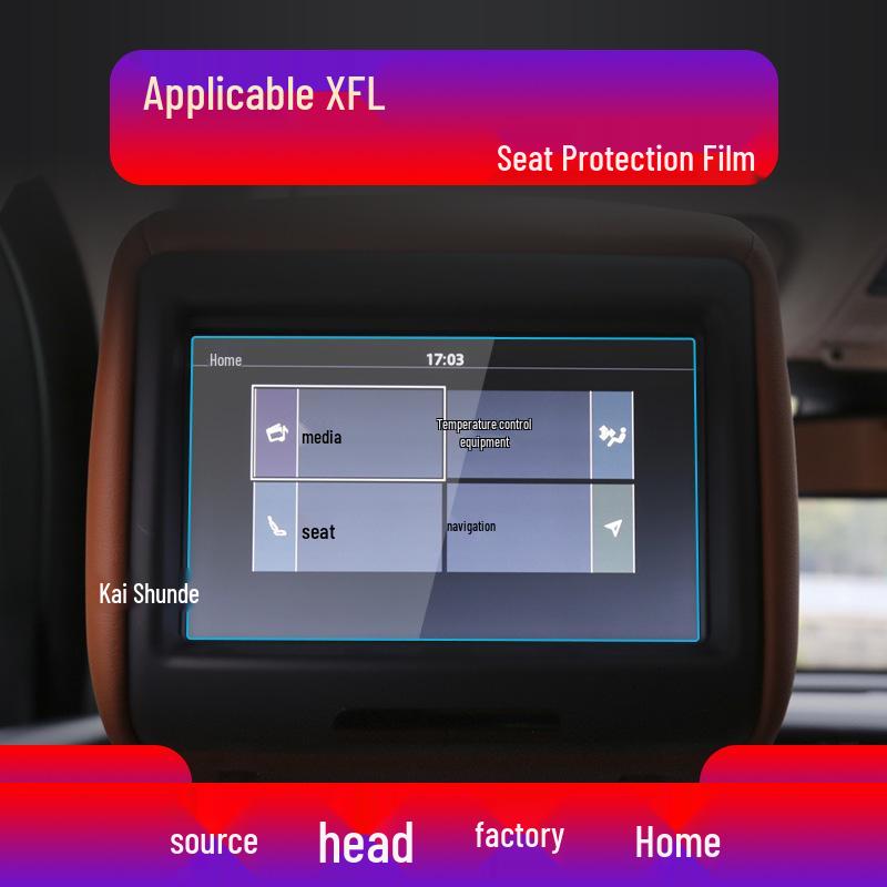 Jaguar XEL/XFL Navigation Screen Protector, Anti-Blue Light, Tempered Film for Center Console