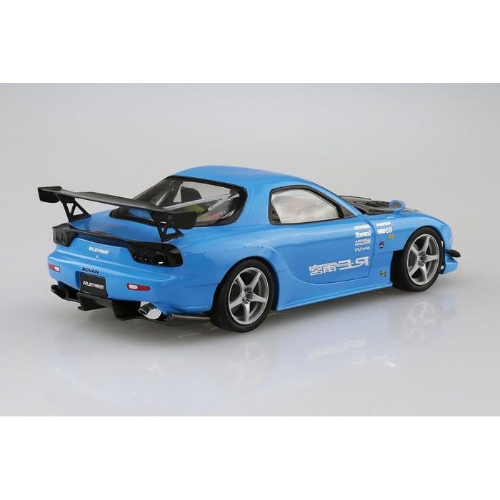 Aoshima Tuned Car RE Amemiya FD3S RX-7 '99 (Mazda) 1/24 Scale Model Kit, Blue