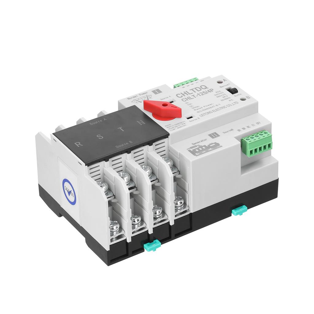 Компактный автоматический резервный переключатель Электрические селекторные переключатели Двойной выключатель питания Рельс солнечной энергии