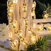 Cute Bees Fairy String Lights 2m 20LED Bee Flower Lights Little Bee LED String Lights  Baby Shower