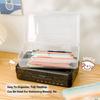 Transparent Pencil Case Large Capacity Marke Pen Organizer Durable Pen Box  School Office
