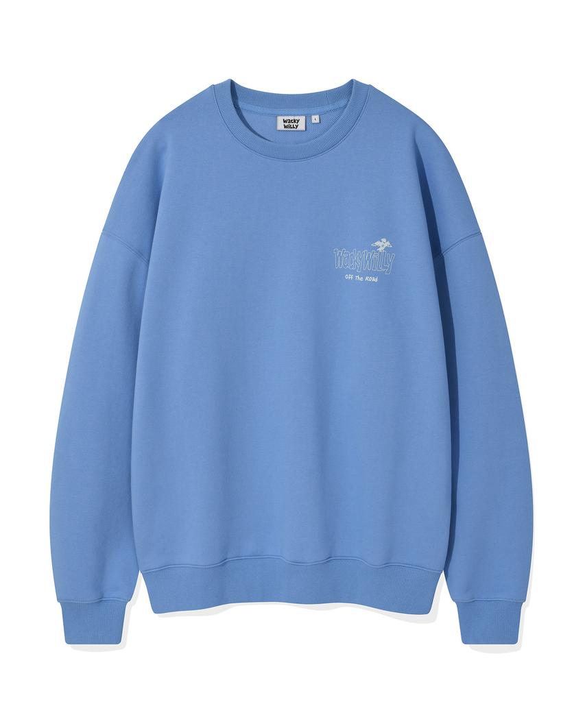 WACKY WILLY Picture Graphic Sweatshirt Blue